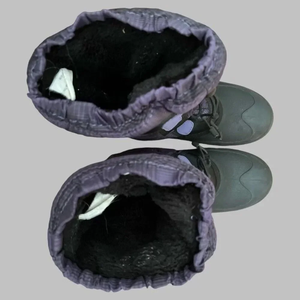 Kamik Girls Winter Snow Boots Size 5 Moon Racer Purple Waterproof Insulated